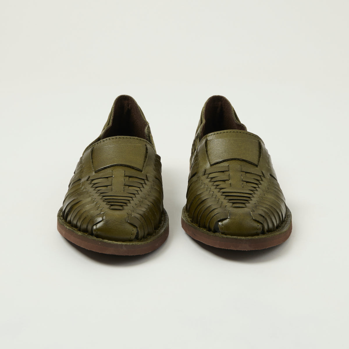 Chamula Brasilia Woven Huarache Shoe - Olive