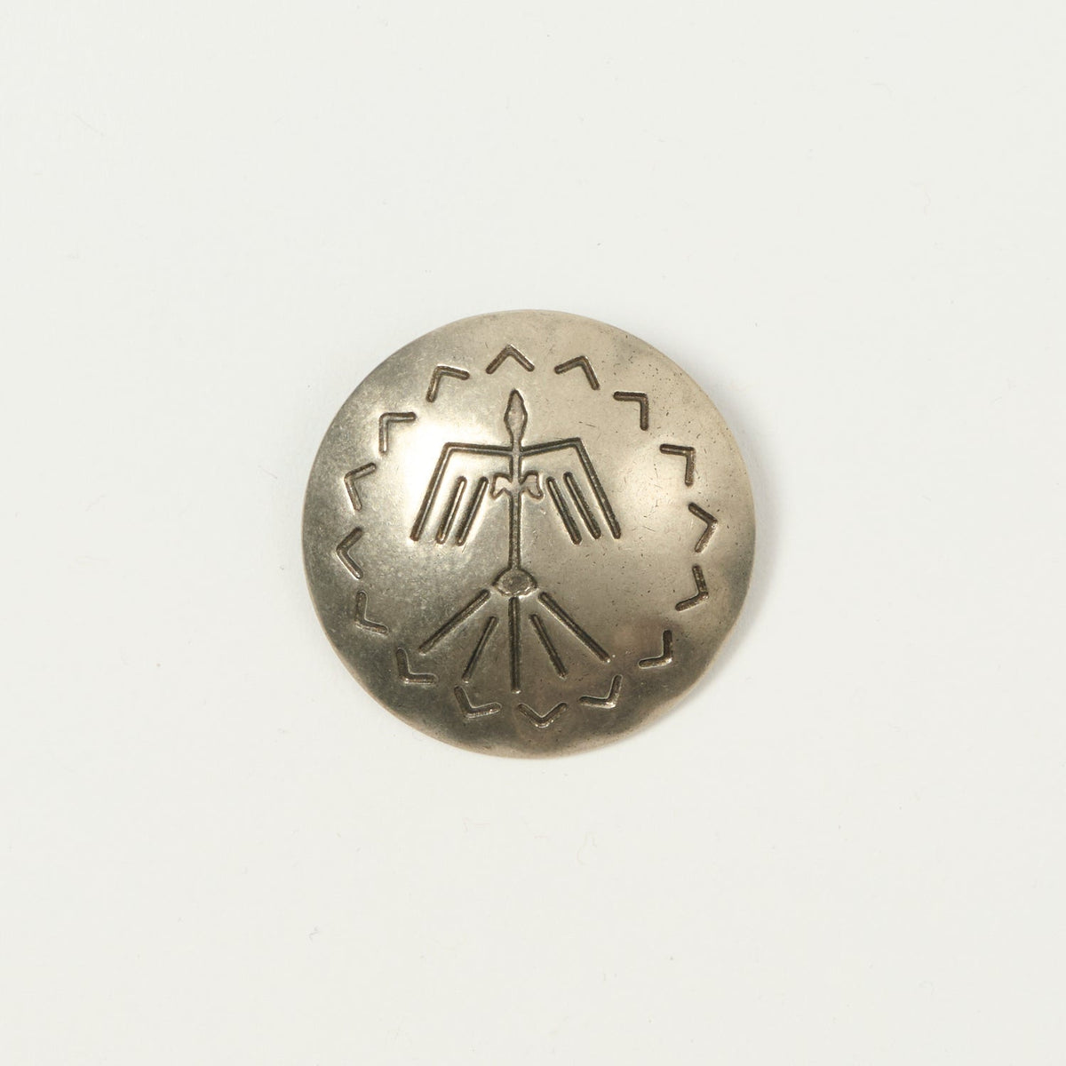 Yuketen 1 1/2" Concho Pin E - Nickel Silver