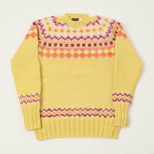 Chamula Merino Wool 'Fair Isle #3' Jumper - Marigold