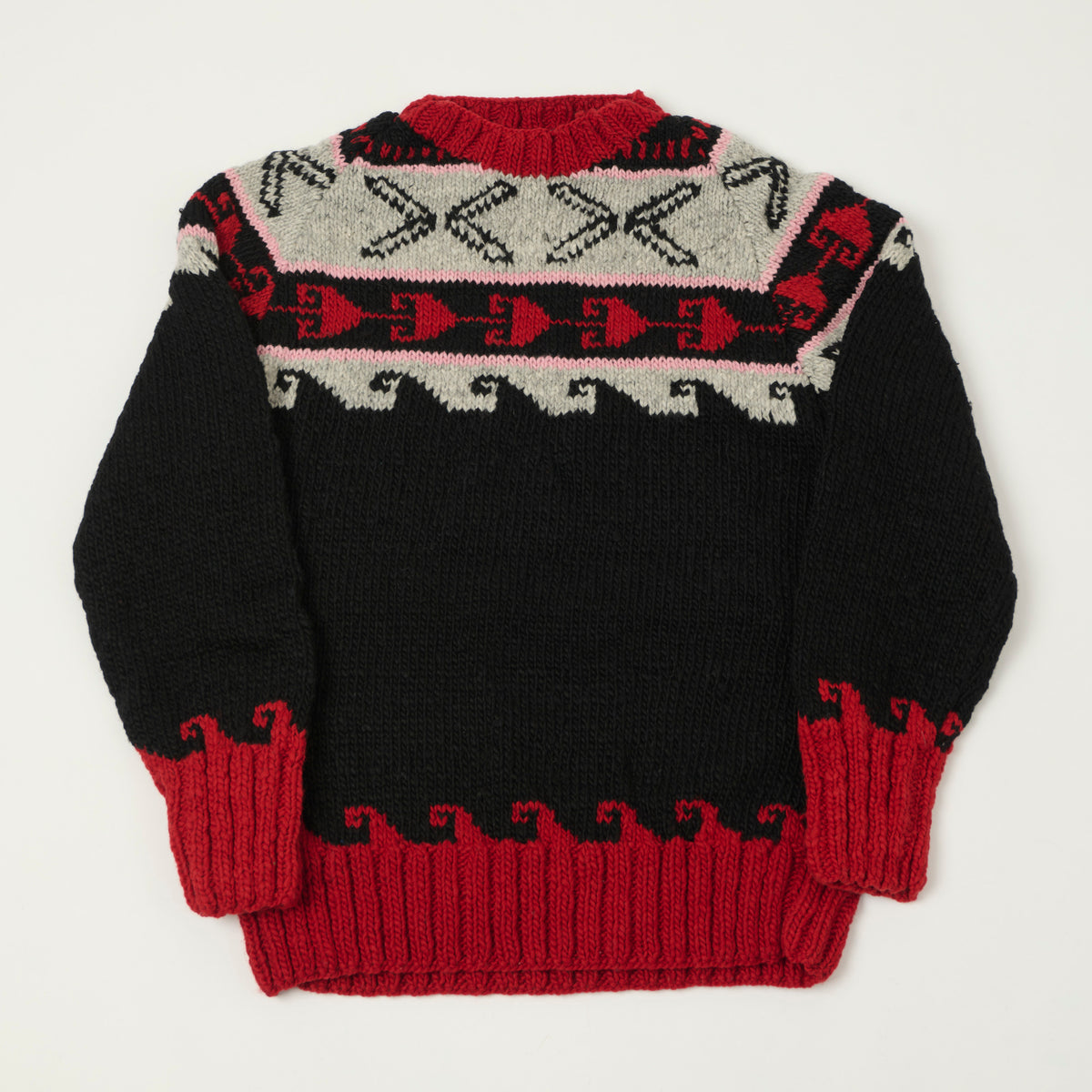 Chamula Merino Wool 'Olas' Jumper - Black