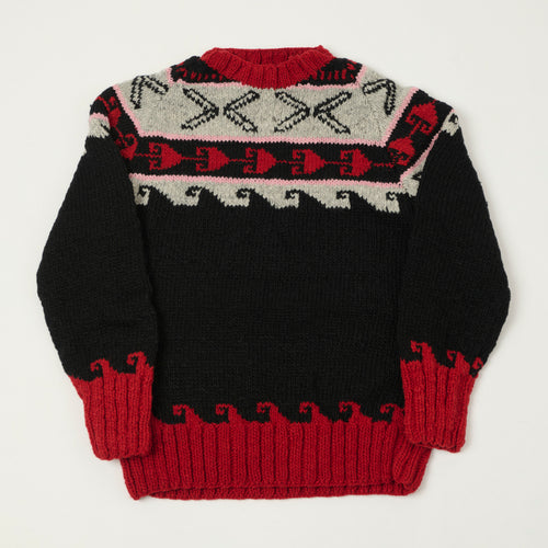 Chamula Merino Wool 'Olas' Jumper - Black