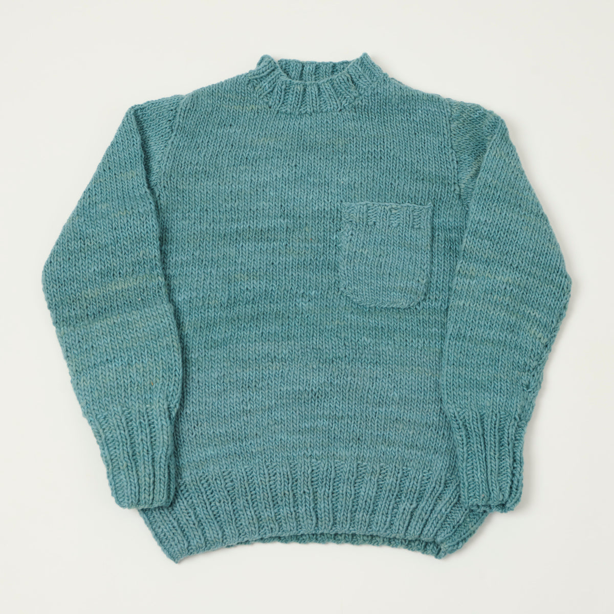 Chamula Merino Wool Pocket Jumper - Old Green