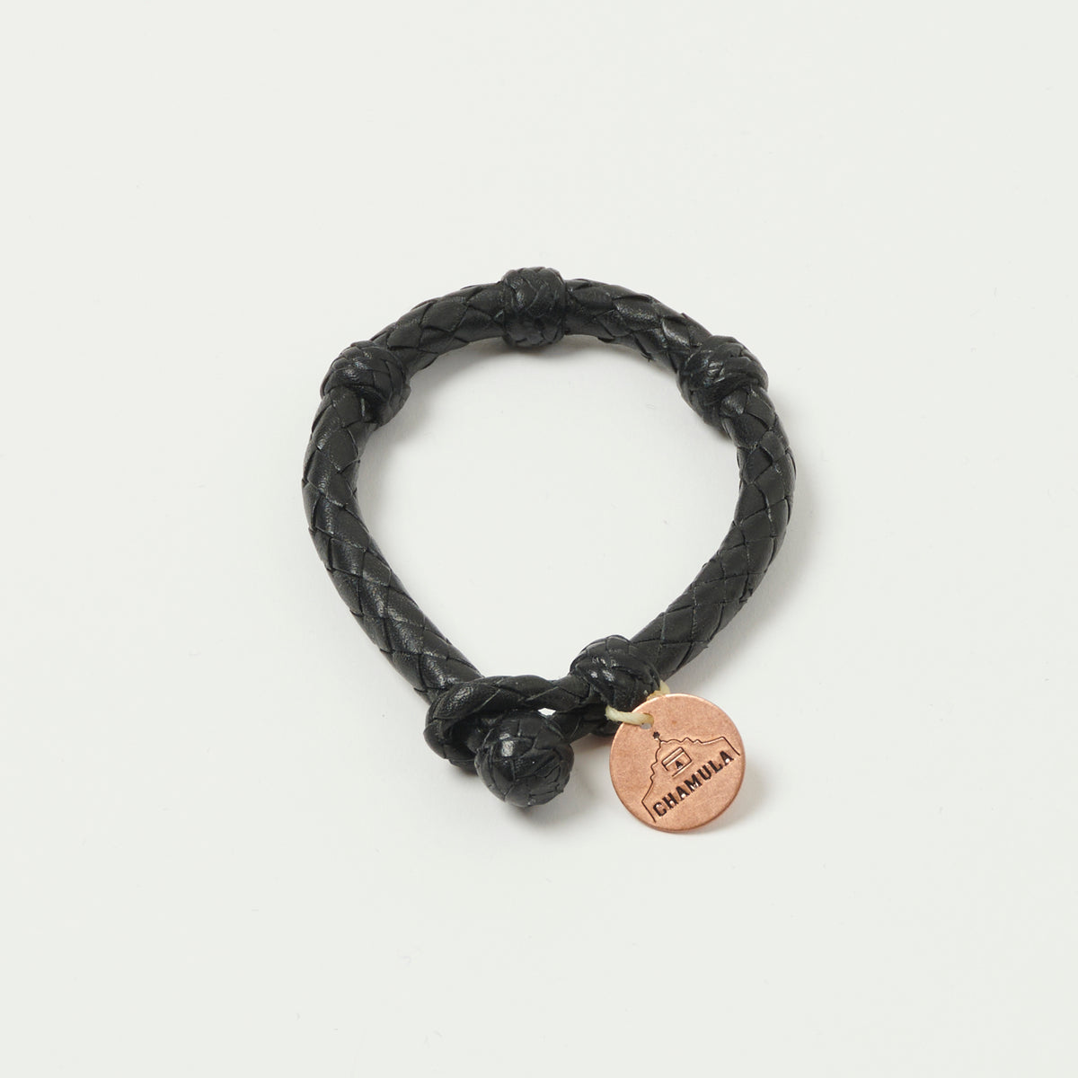 Chamula Round Leather Bracelet - Black