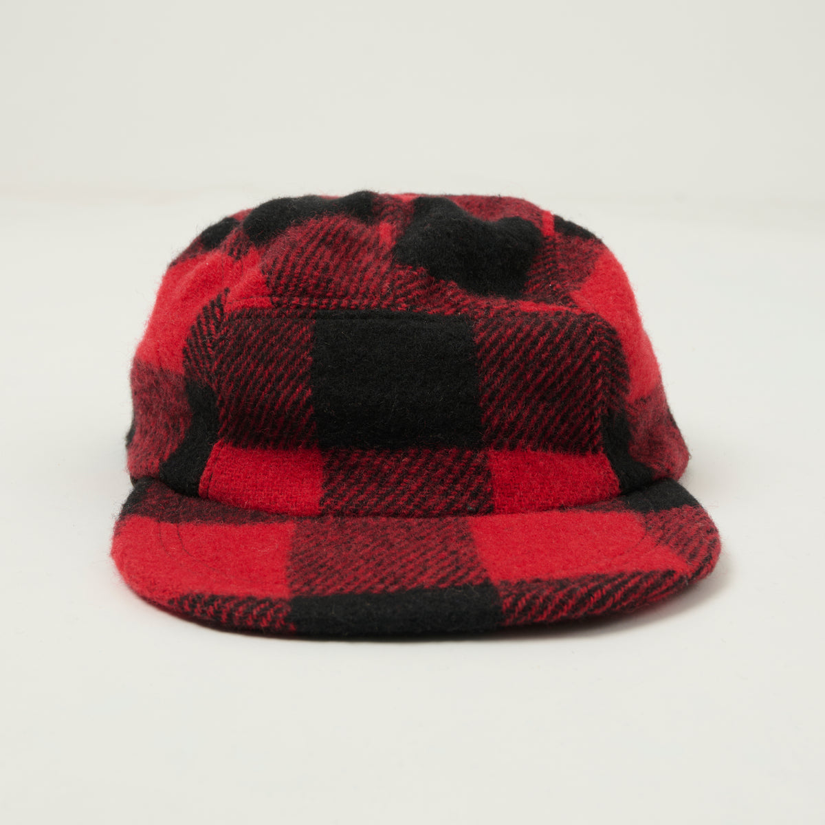 Crown Cap 1-149 Buffalo Check Five Panel Cap - Red/Black