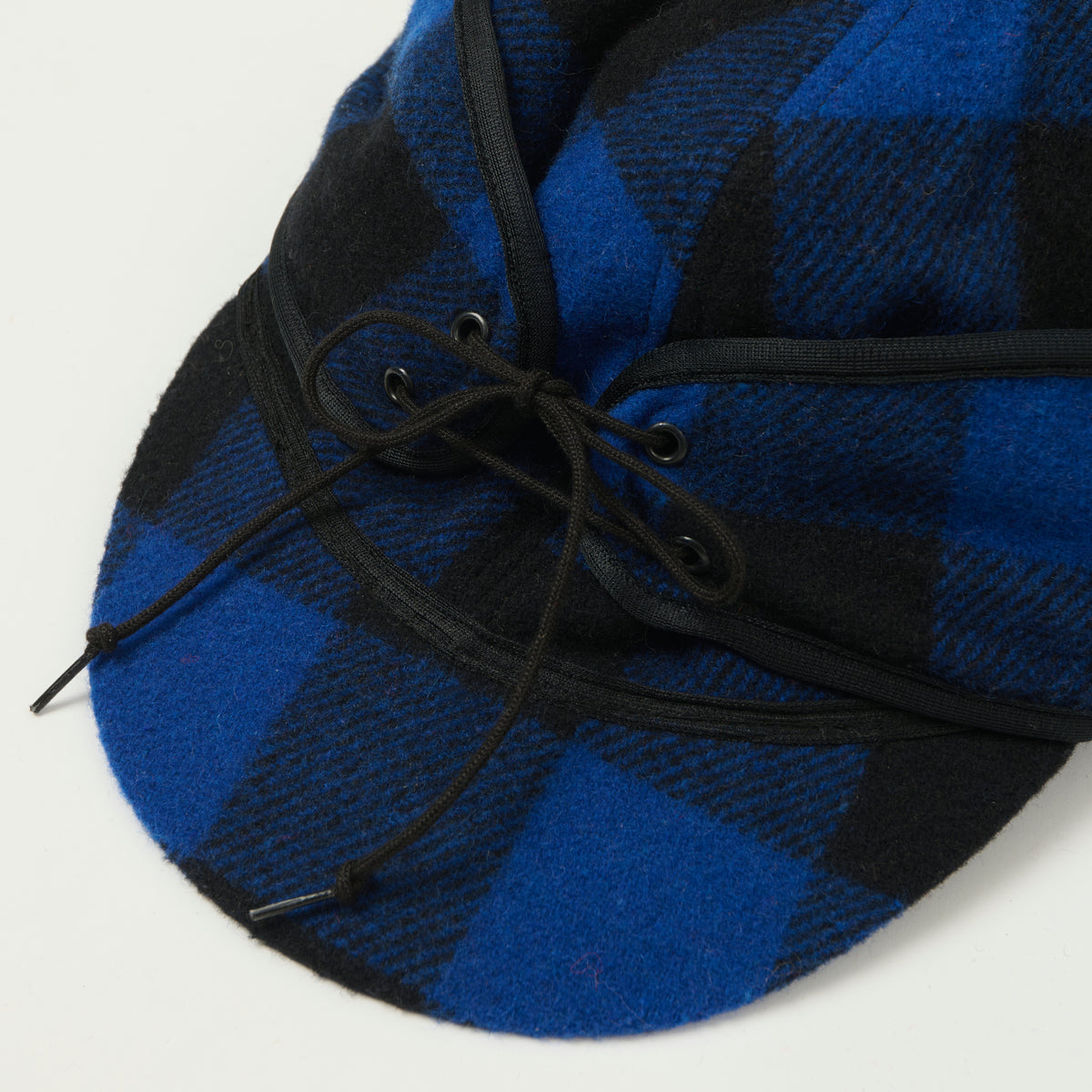 Crown Cap 1-1701 Buffalo Check Railroad Cap - Royal/Black