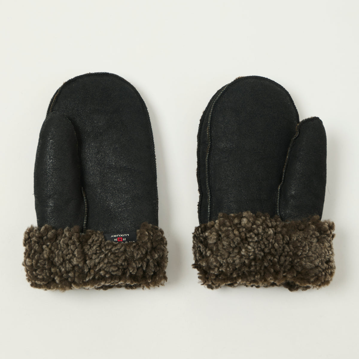 Crown Cap 4-86016 Shearling Mittens - Black