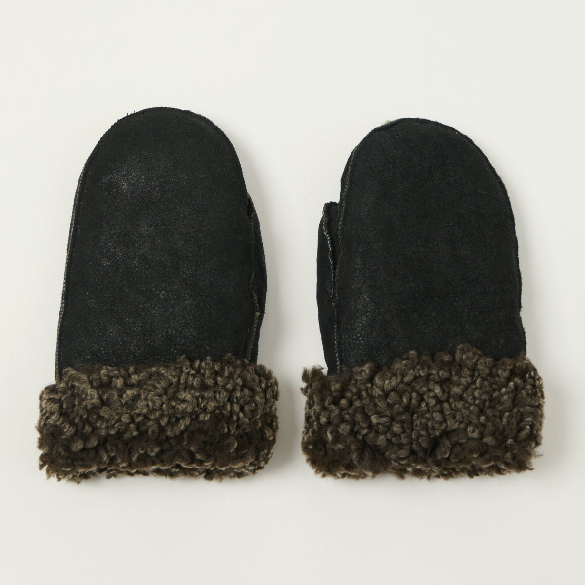 Crown Cap 4-86016 Shearling Mittens - Black