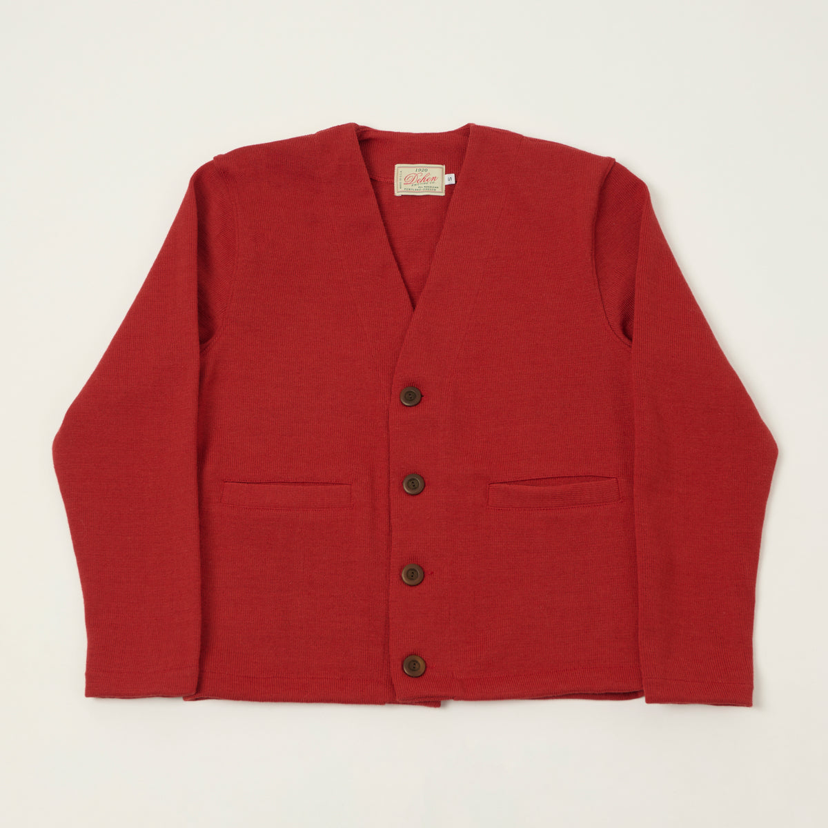 Dehen 1920 Lightweight 'Slouchy' Cardigan - Forster Red