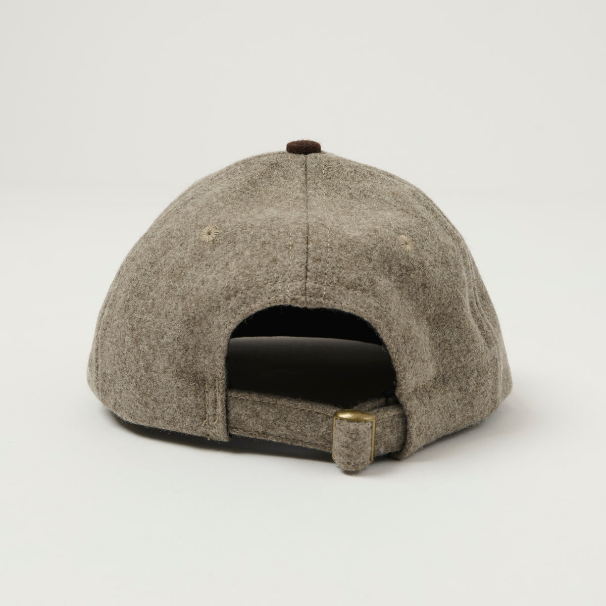 Dehen 1920 Melton Wool Baseball Hat - Oatmeal/Red Oak