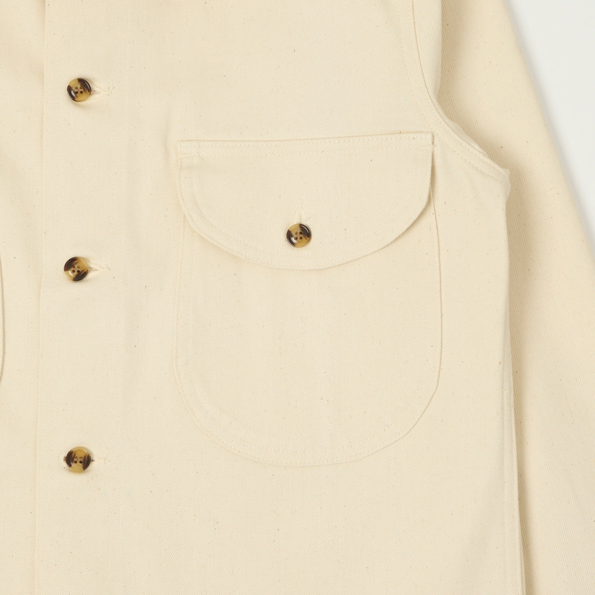 Dehen 1920 Selvedge Denim Over Shirt - Natural