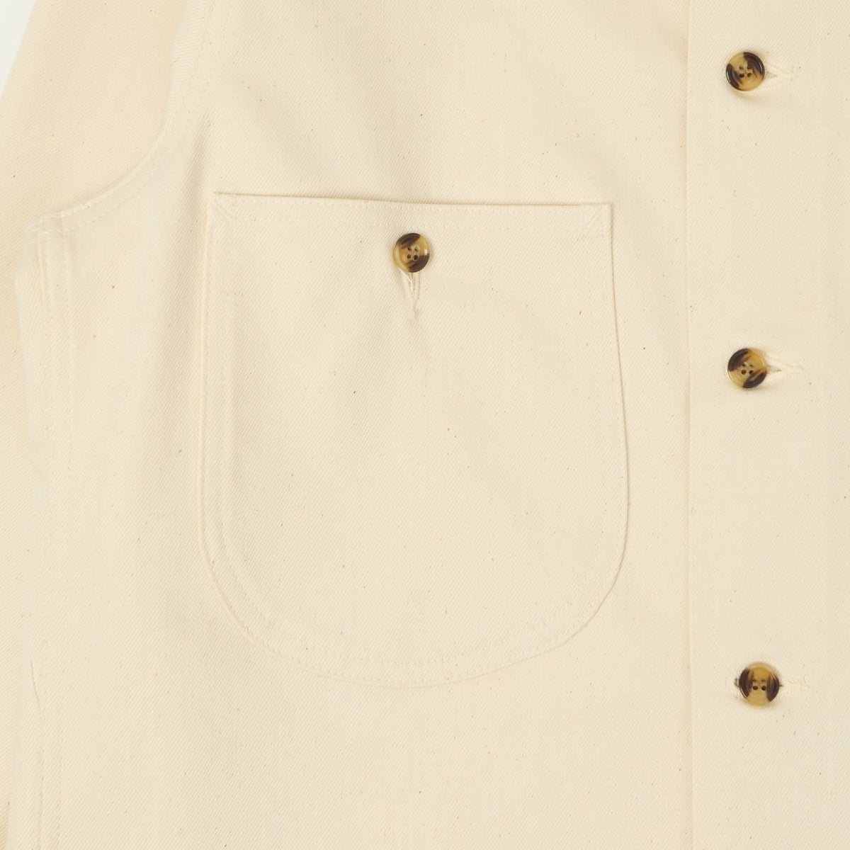 Dehen 1920 Selvedge Denim Over Shirt - Natural