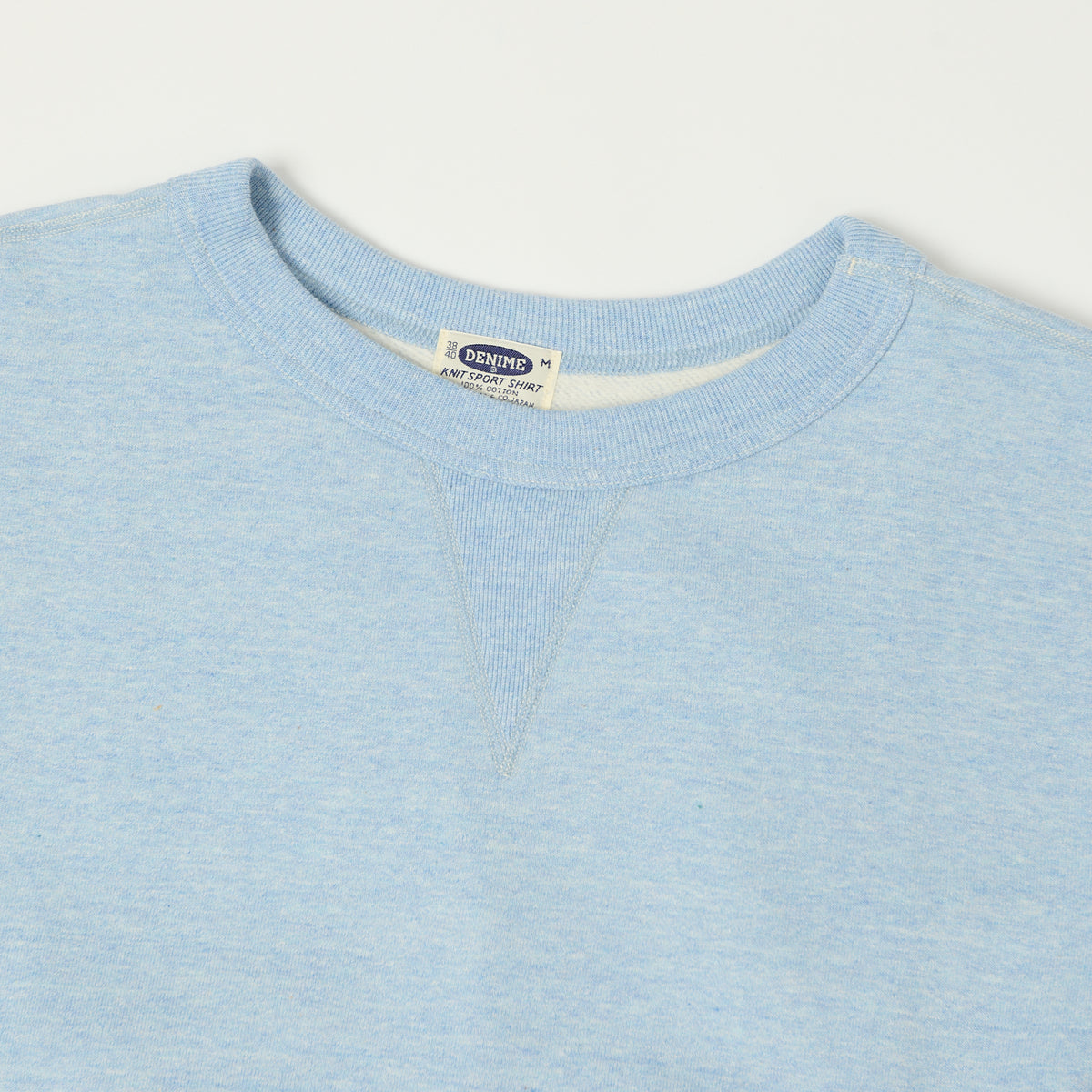 Denime Lot. 268 '88/12' 4 Needle Crew Neck Sweatshirt - Heather Blue