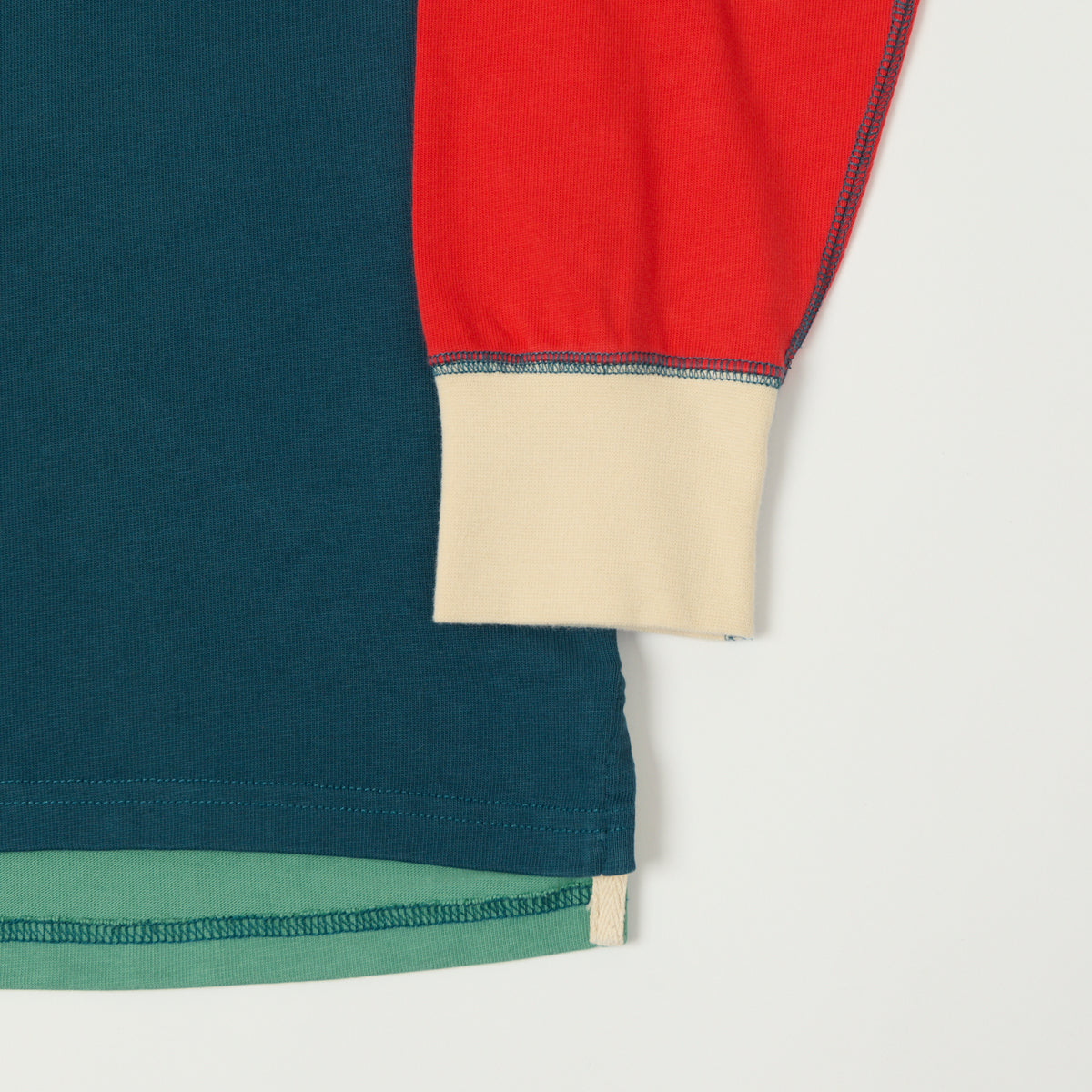 Drake's Classic Rugby Shirt - Navy/Yellow/Red/Green