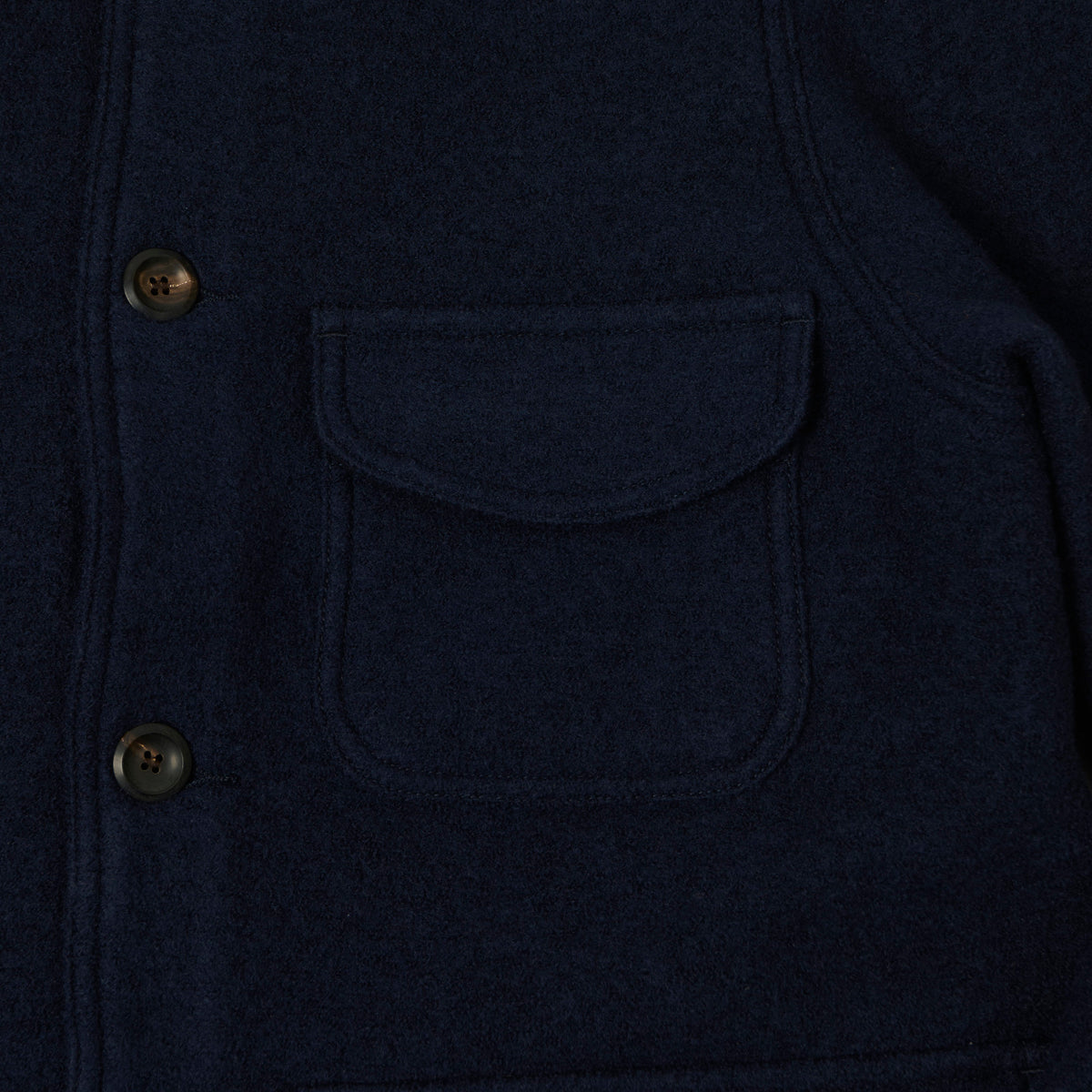 Drake's Tailored Wool Chore Jacket - Navy