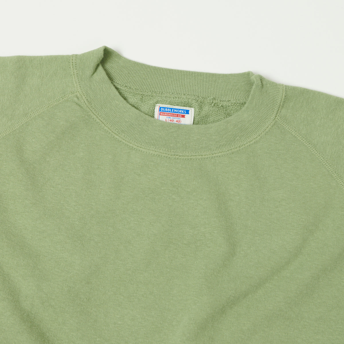 Dubbleworks Cut Off Sleeve Sweatshirt - Tea Green