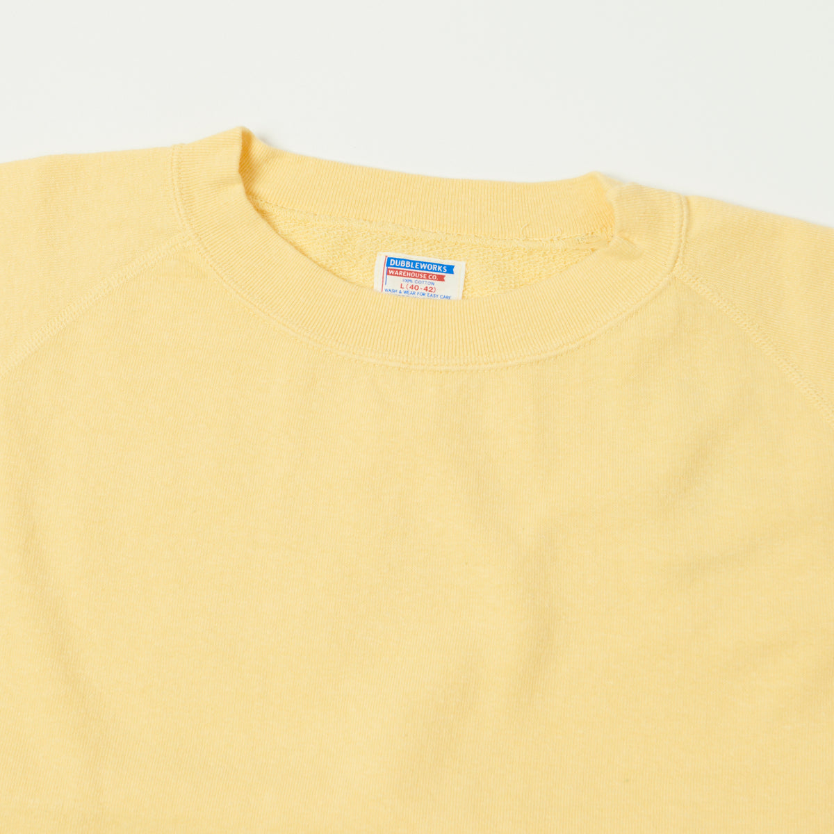 Dubbleworks Cut Off Sleeve Sweatshirt - Pale Yellow