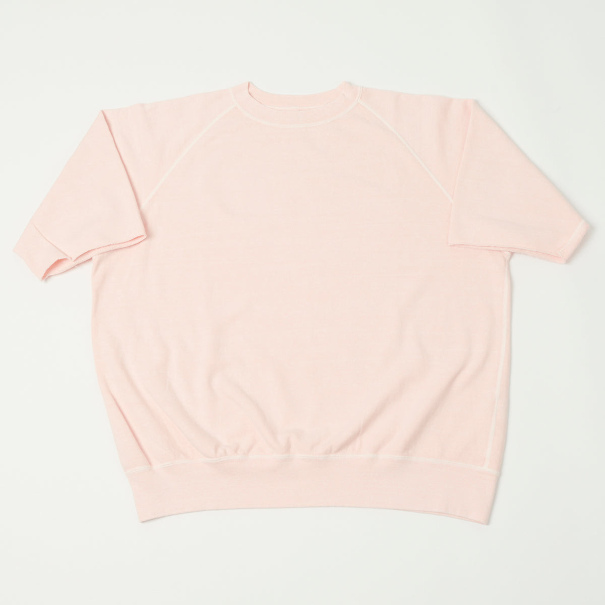 Dubbleworks Cut Off Sleeve Pigment Dyed Sweatshirt - Pink
