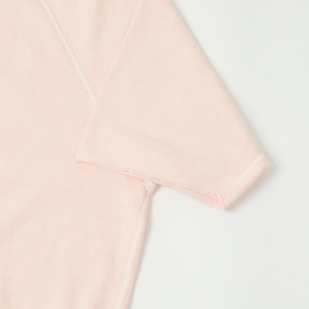 Dubbleworks Cut Off Sleeve Pigment Dyed Sweatshirt - Pink