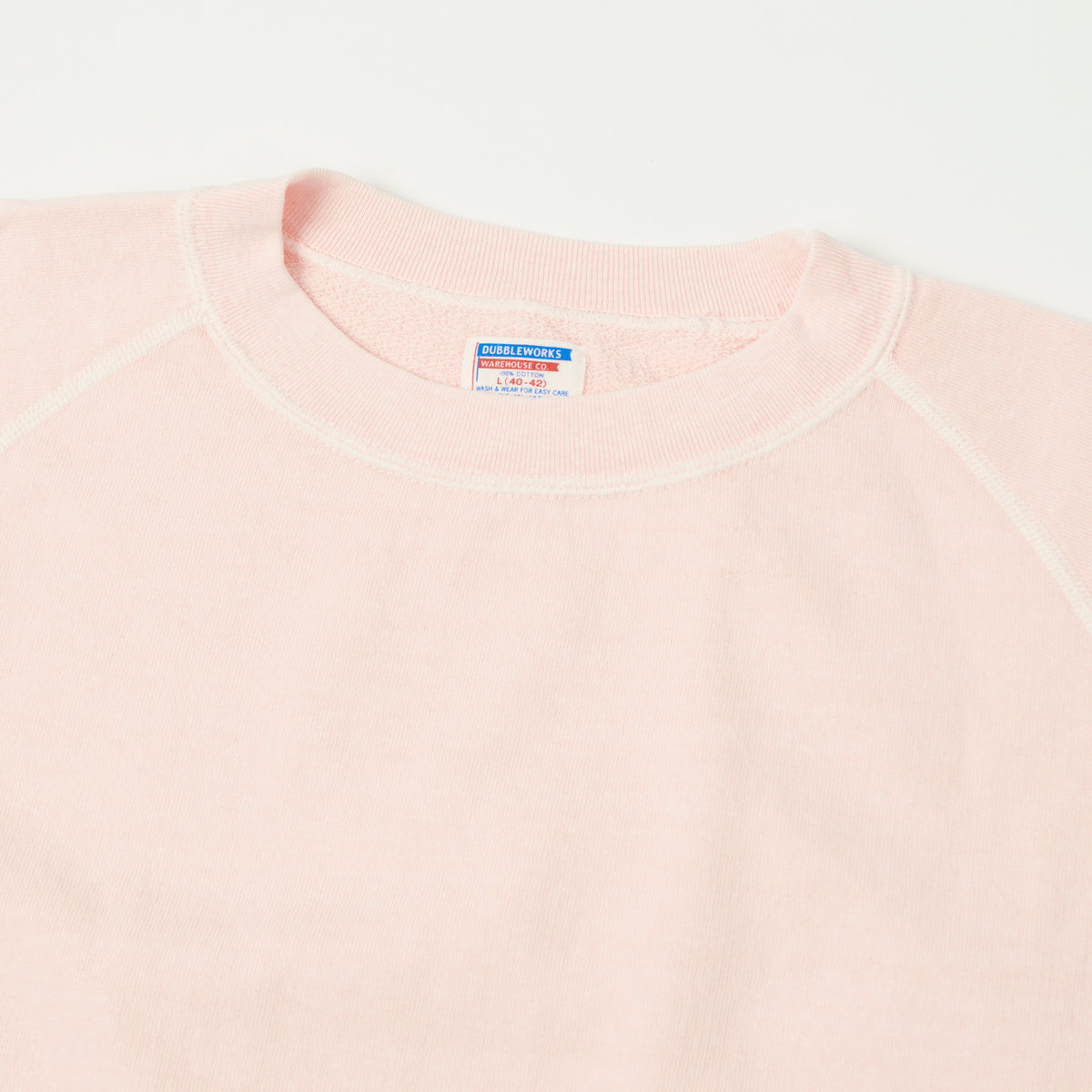 Dubbleworks Cut Off Sleeve Pigment Dyed Sweatshirt - Pink