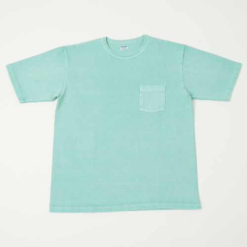 Dubbleworks Heavy Fabric Pigment Dye Pocket Tee - Light Turquoise