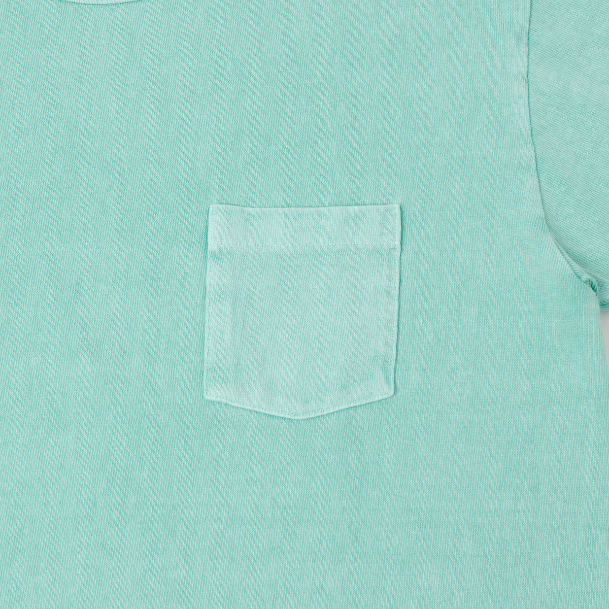 Dubbleworks Heavy Fabric Pigment Dye Pocket Tee - Light Turquoise