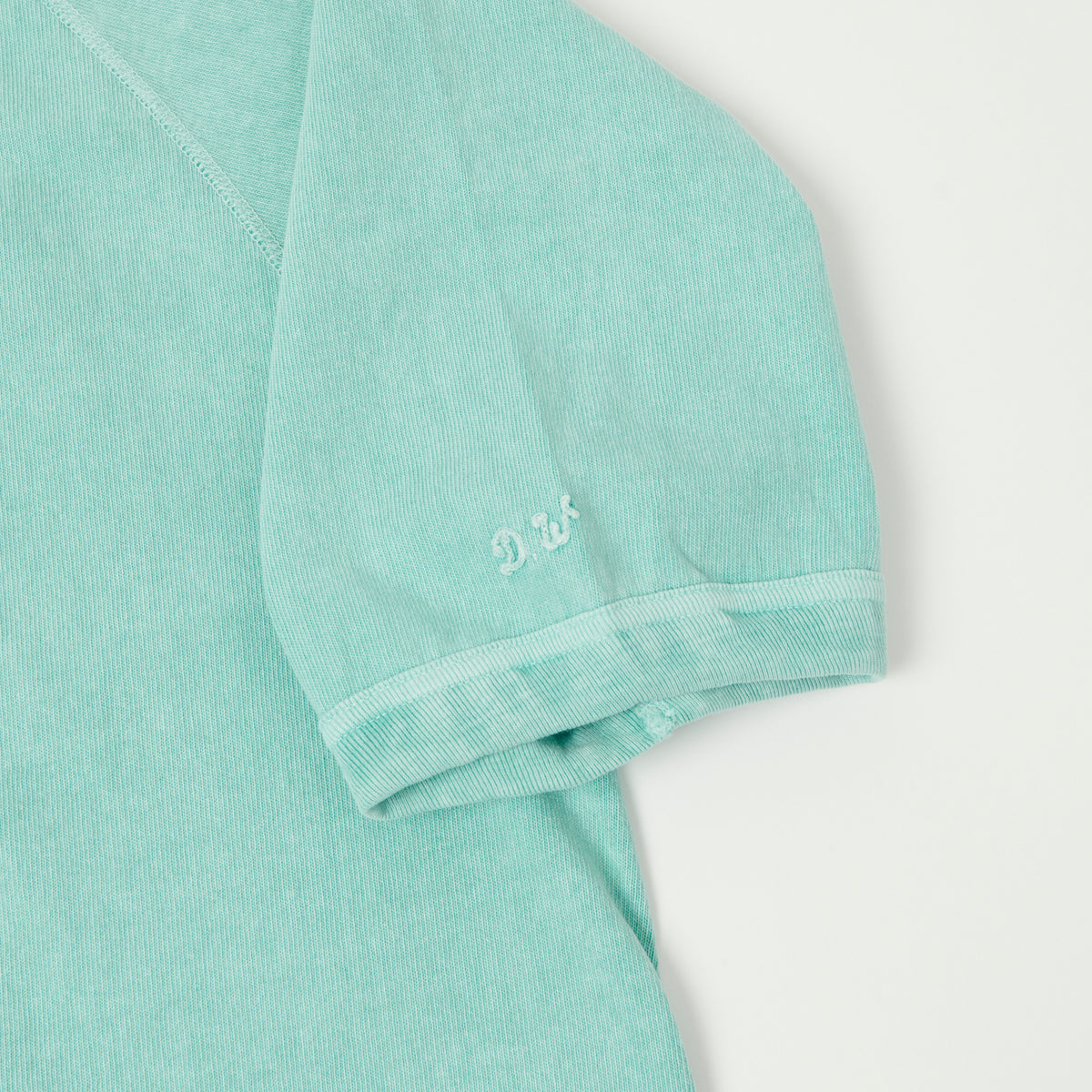 Dubbleworks Heavy Fabric Raglan Sleeve Pigment Dye Tee - Lt Turquoise