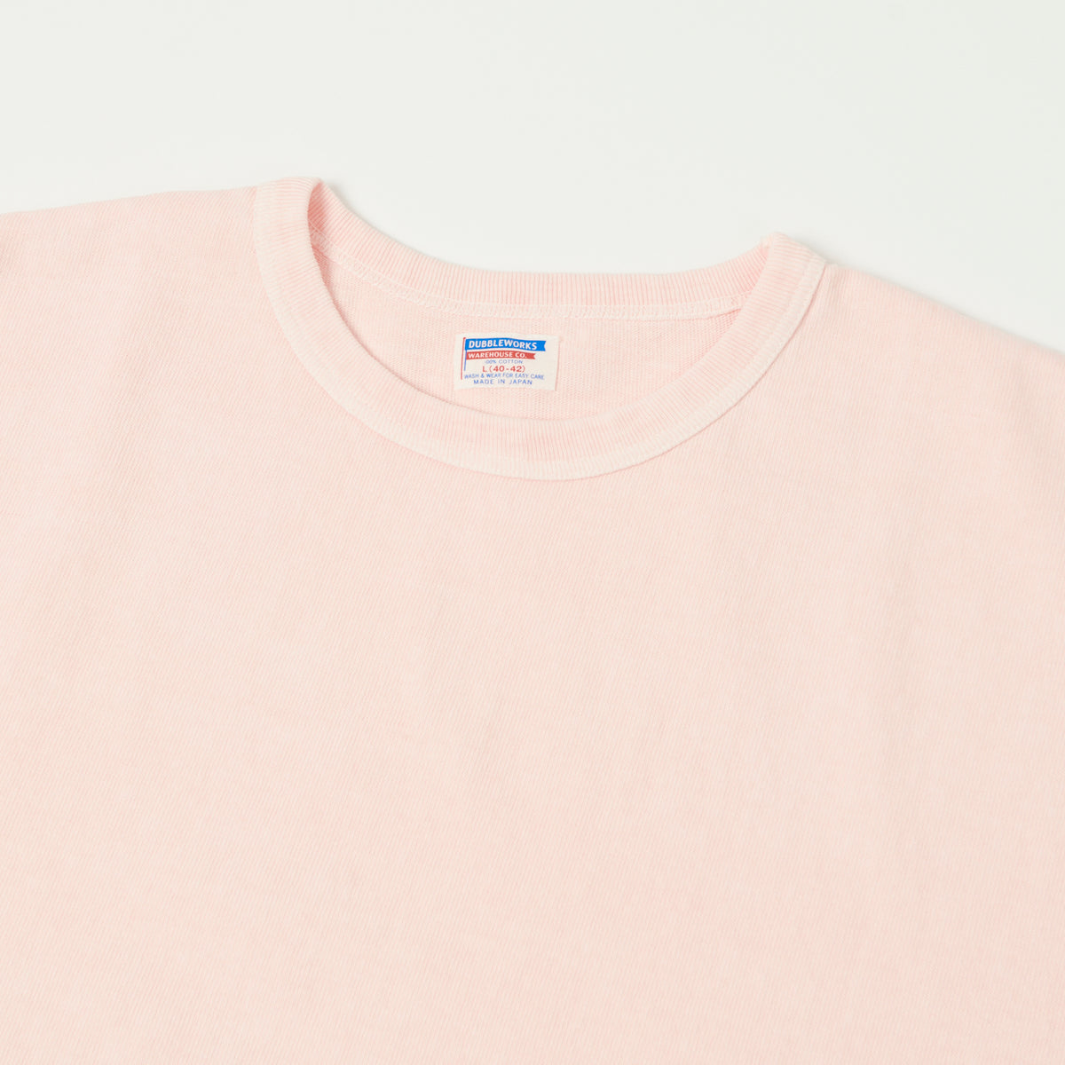 Dubbleworks Heavy Fabric Long Sleeve Pigment Dyed Tee - Pink