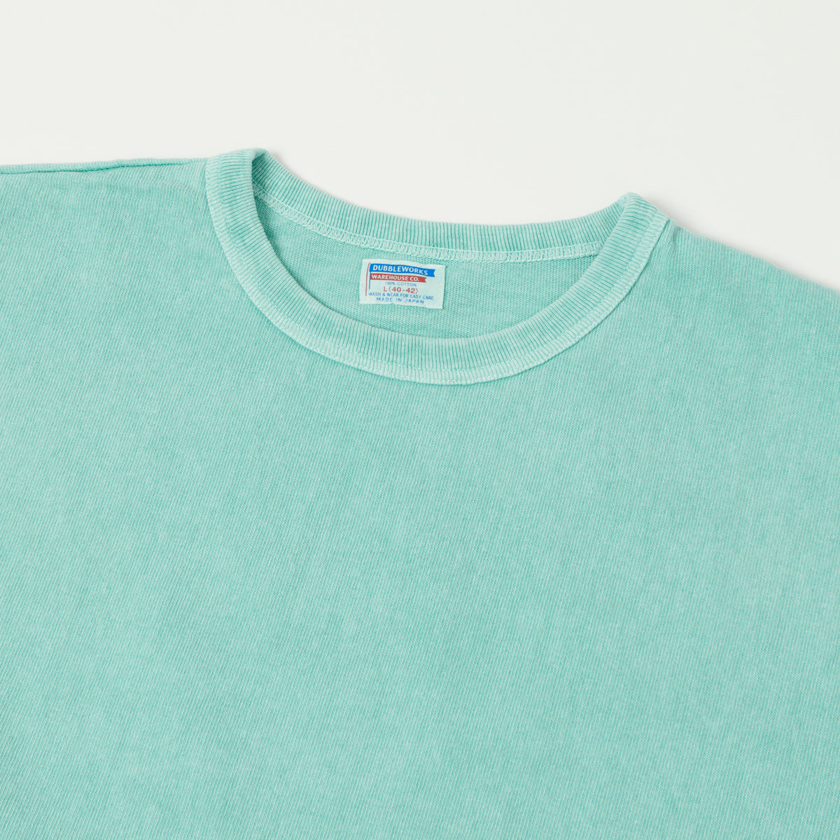 Dubbleworks Heavy Fabric Long Sleeve Pigment Dyed Tee - Lt Turquoise