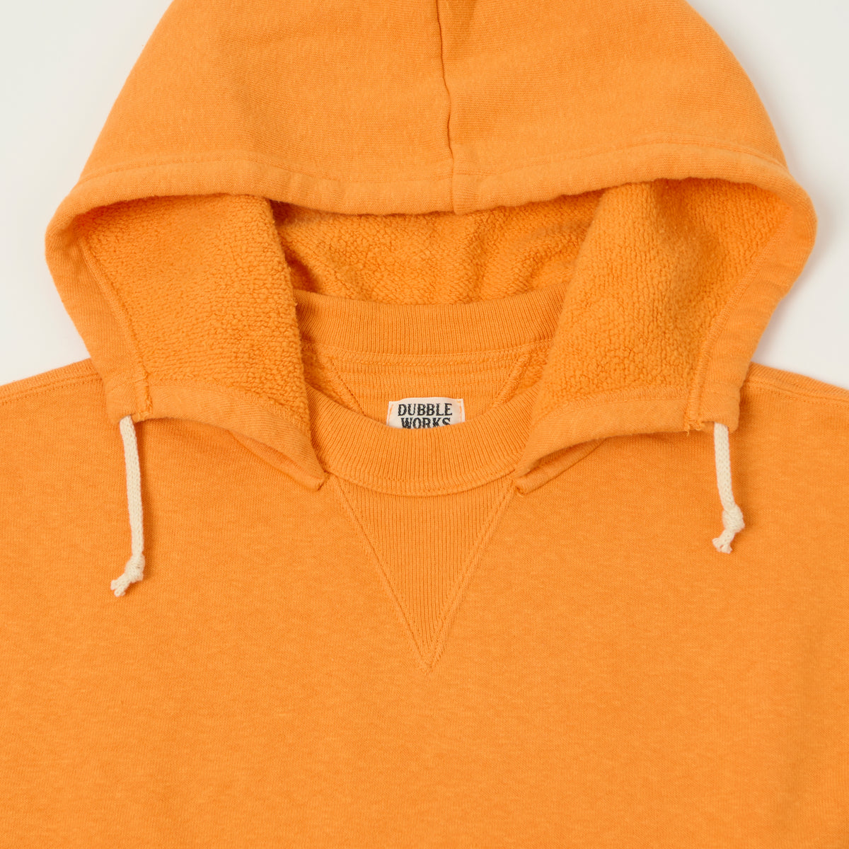 Dubbleworks Loop Wheel After Hood Sweatshirt - Fade Orange