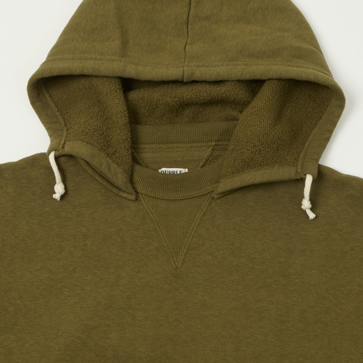 Dubbleworks Loop Wheel After Hood Sweatshirt - Khaki