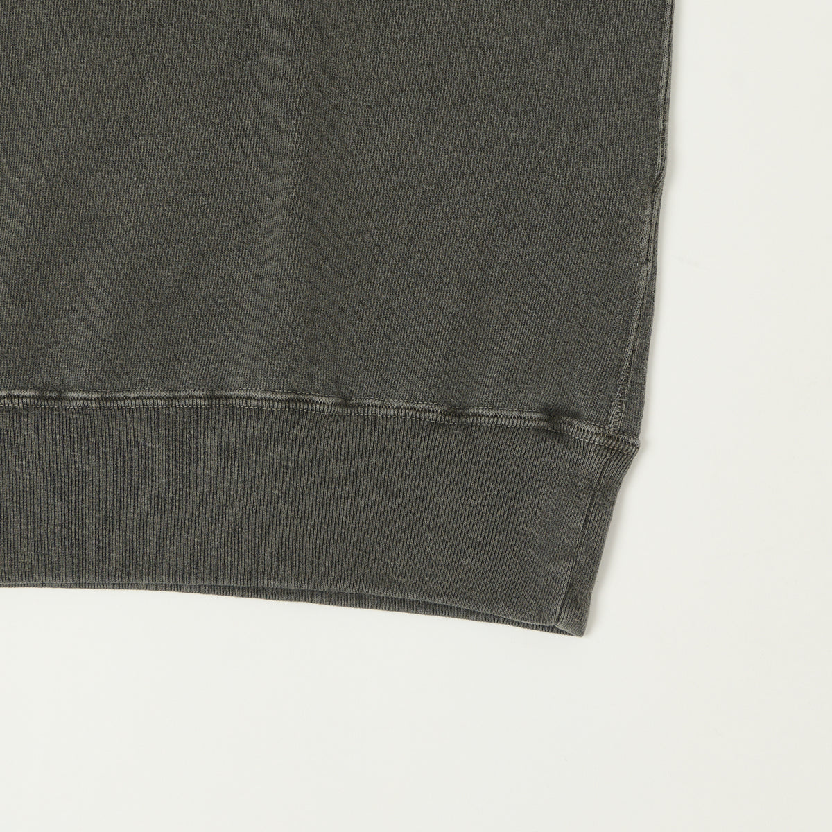 Dubbleworks Cut Off Sleeve Pigment Dyed Sweat Polo Shirt - Black