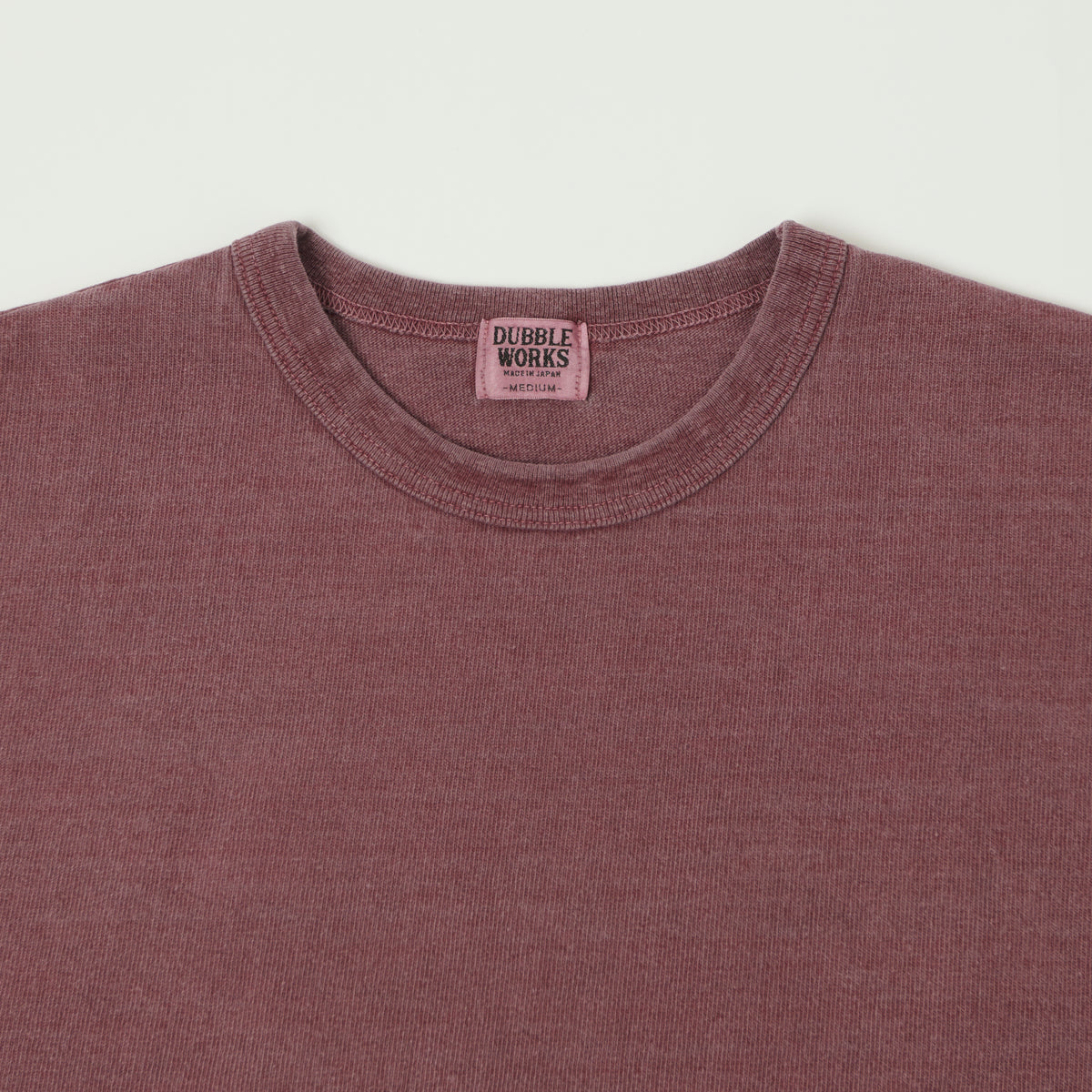 Dubbleworks Heavy Fabric Long Sleeve Pigment Dye Tee - Bordeaux