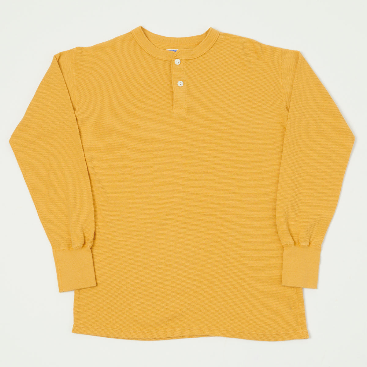Dubbleworks Long Sleeve Thermal Henley - Citrus