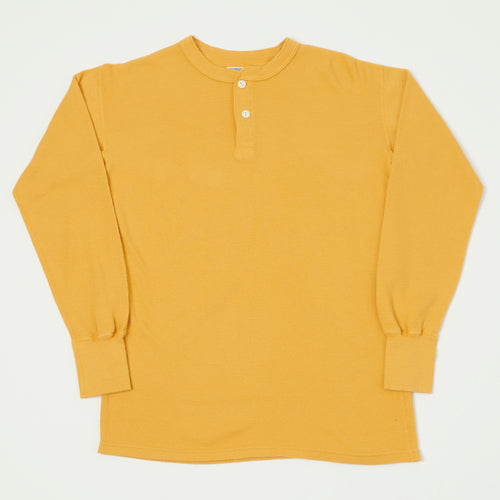 Dubbleworks Long Sleeve Thermal Henley - Citrus