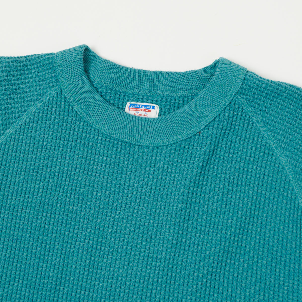 Dubbleworks Long Sleeve Heavy Waffle Tee - Turquoise