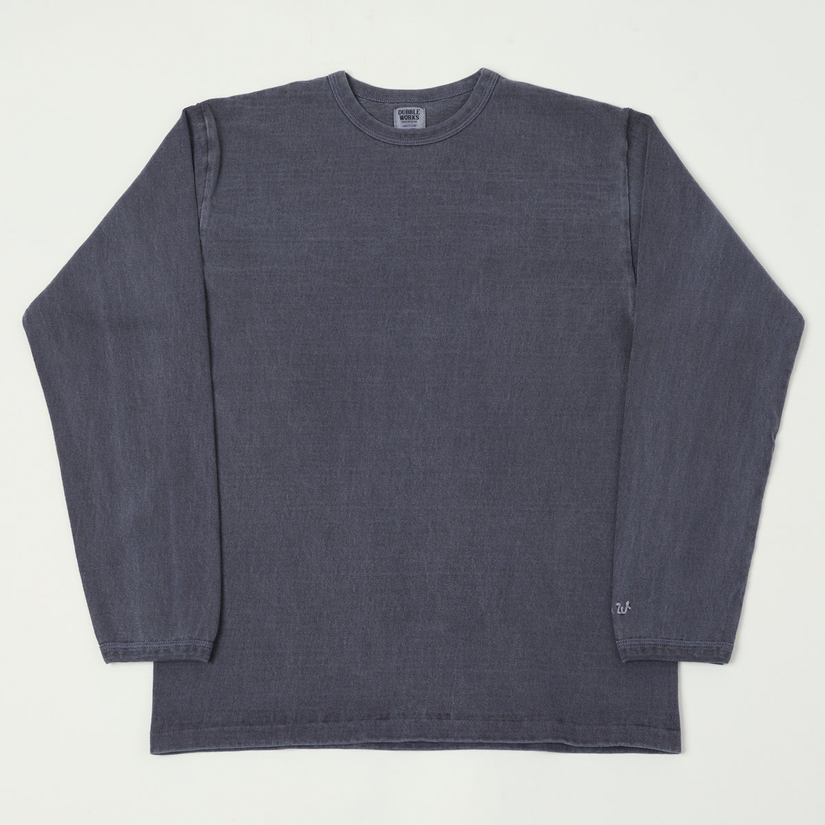 Dubbleworks Heavy Fabric Long Sleeve Pigment Dye Tee - Pd. Navy