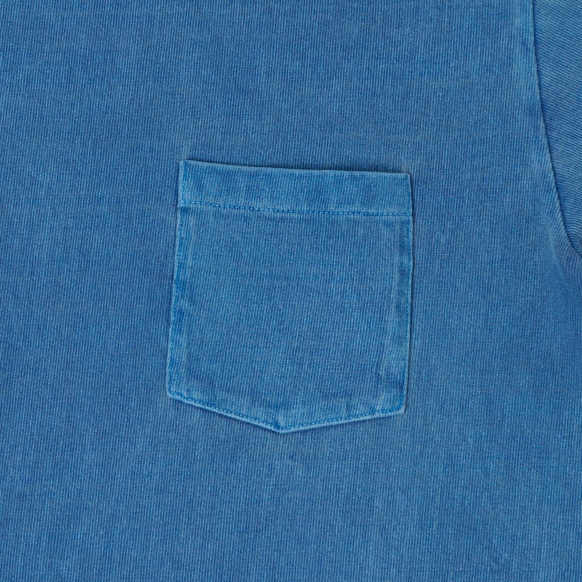 Dubbleworks Heavy Fabric Pigment Dye Pocket Tee - Light Indigo