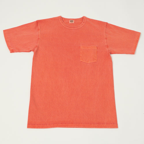 Dubbleworks Heavy Fabric Pigment Dye Pocket Tee - Orange