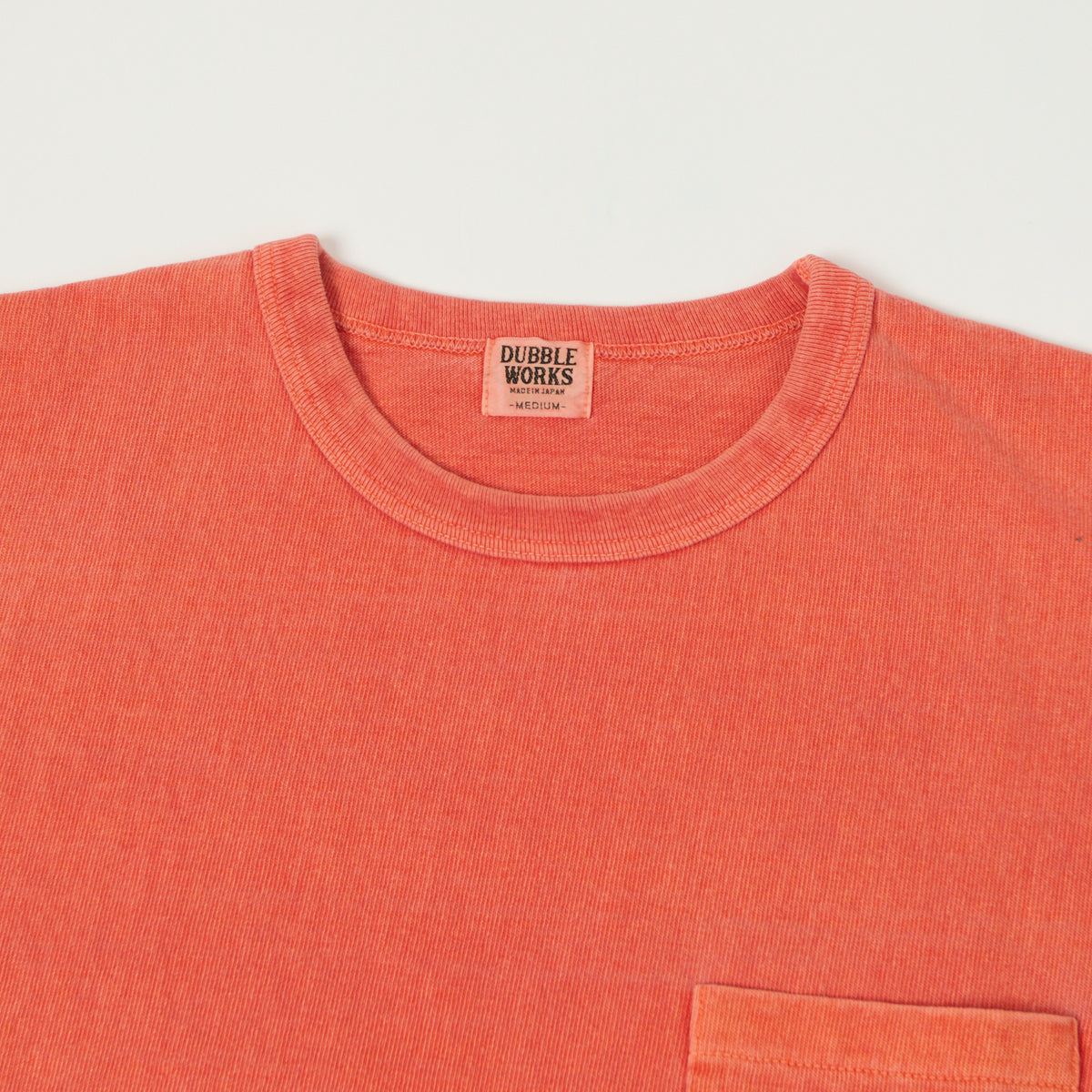 Dubbleworks Heavy Fabric Pigment Dye Pocket Tee - Orange