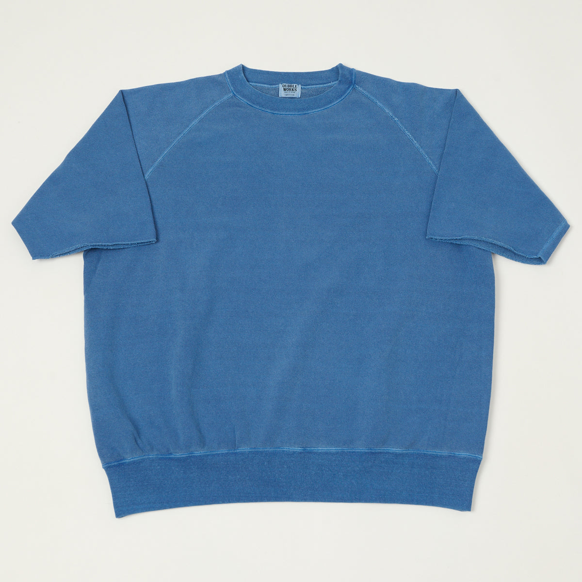 Dubbleworks Cut Off Sleeve Pigment Dyed Sweatshirt - Indigo