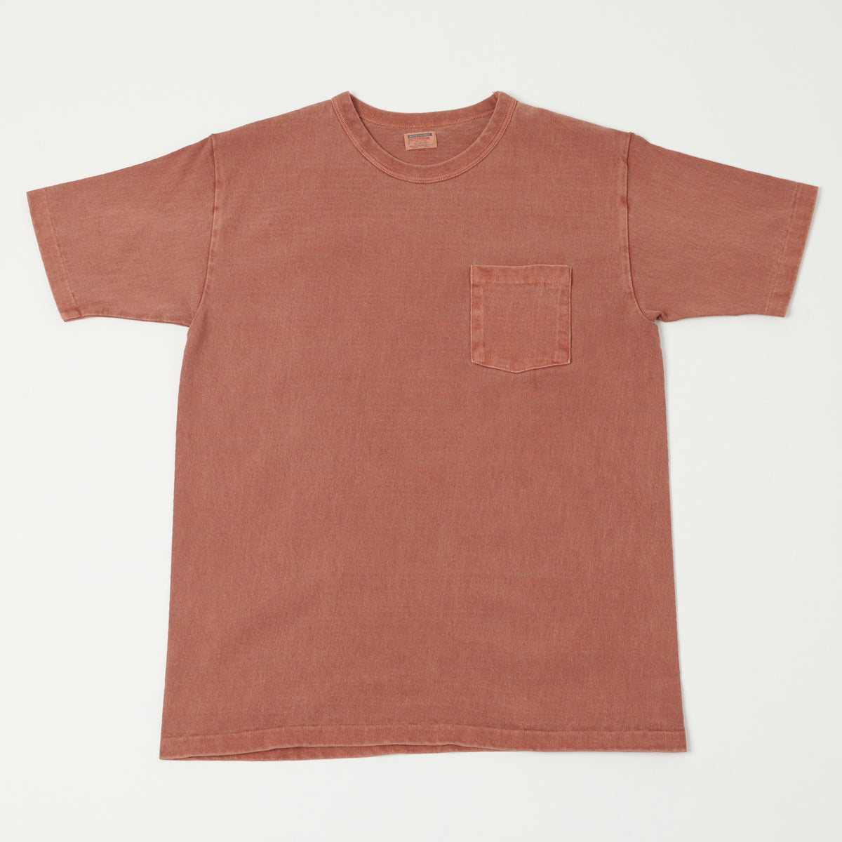 Dubbleworks Heavy Fabric Pigment Dye Pocket Tee - Brick Red
