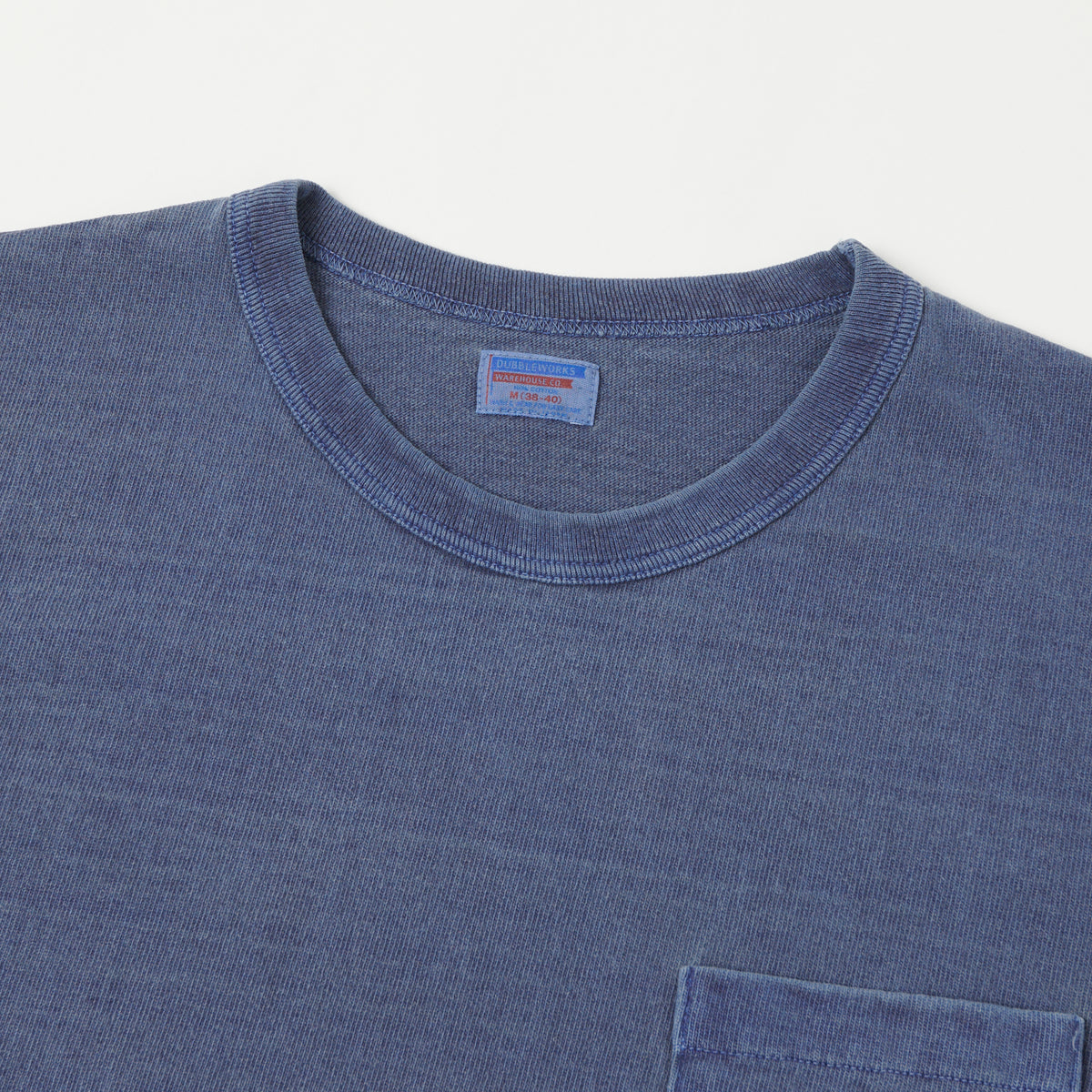 Dubbleworks Heavy Fabric Pigment Dye Pocket Tee - Indigo Blue