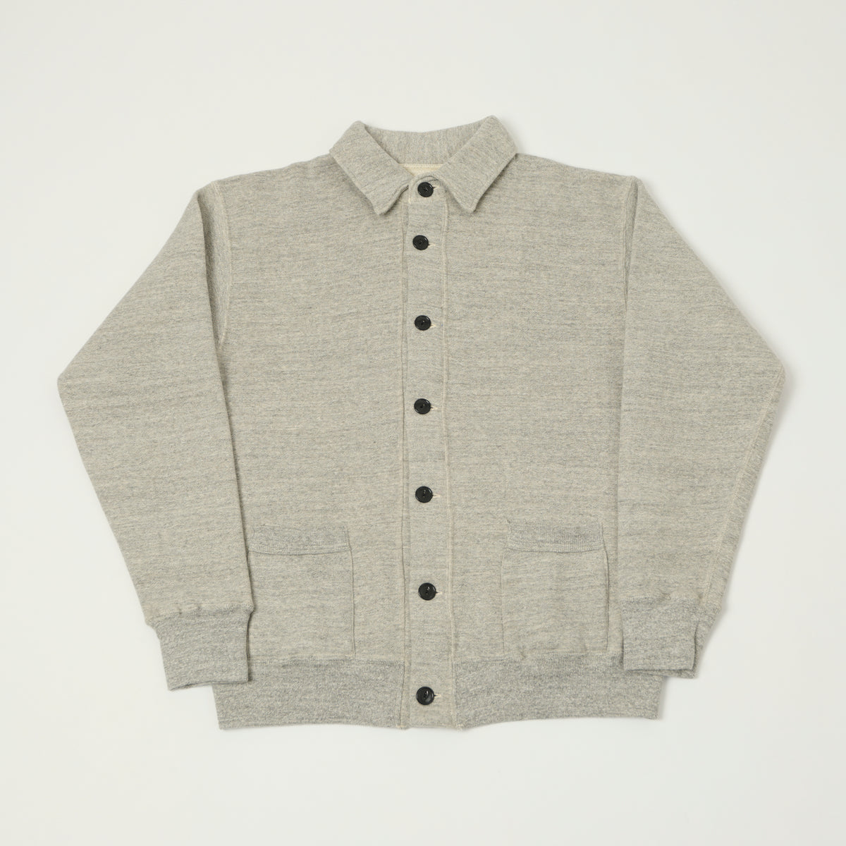 Dubbleworks Loop Wheel Sweat Jacket - Heather Grey