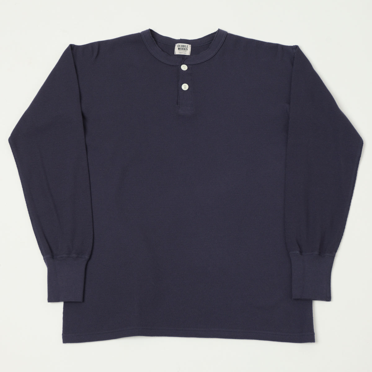 Dubbleworks Long Sleeve Thermal Henley - Navy