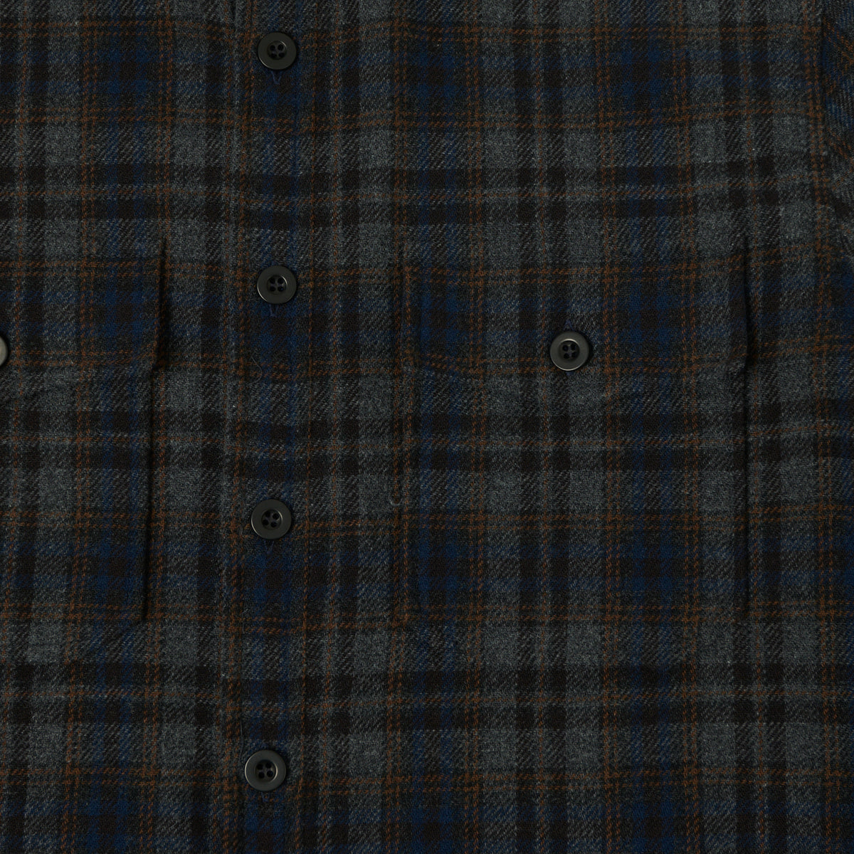 East Harbour Surplus 'MOAB 990' Plaid Overshirt - Navy/Grey