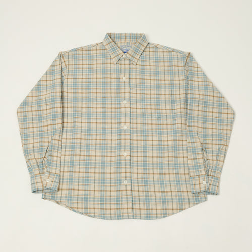 Edwin Arthur's 'Rag Shirt 02' Slub Plaid Shirt - Light Blue