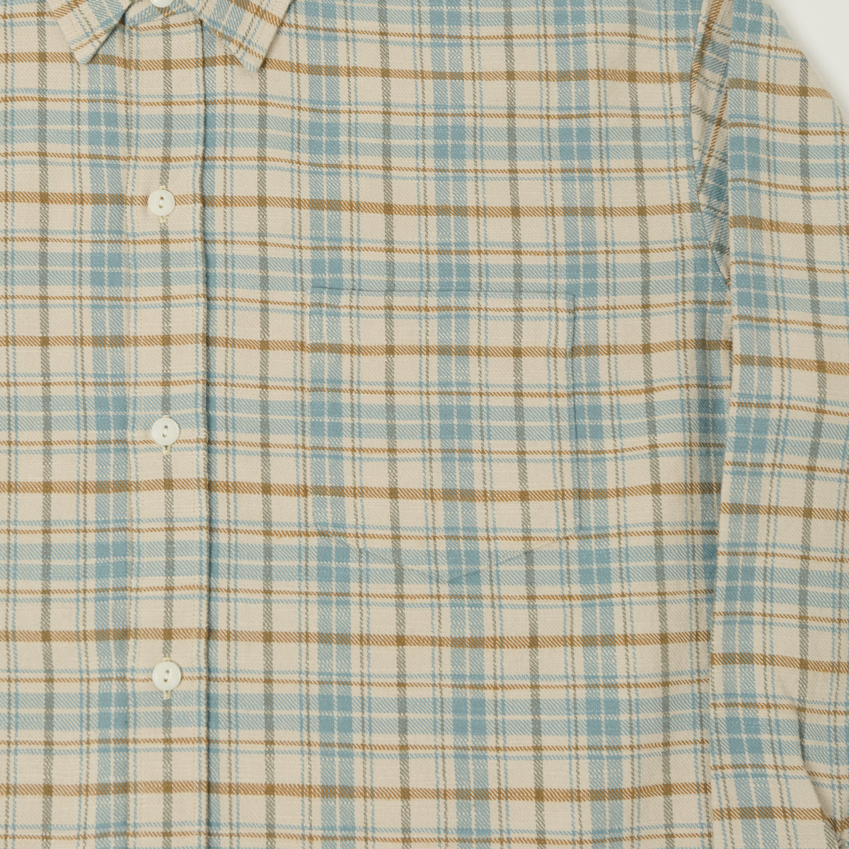 Edwin Arthur's 'Rag Shirt 02' Slub Plaid Shirt - Light Blue