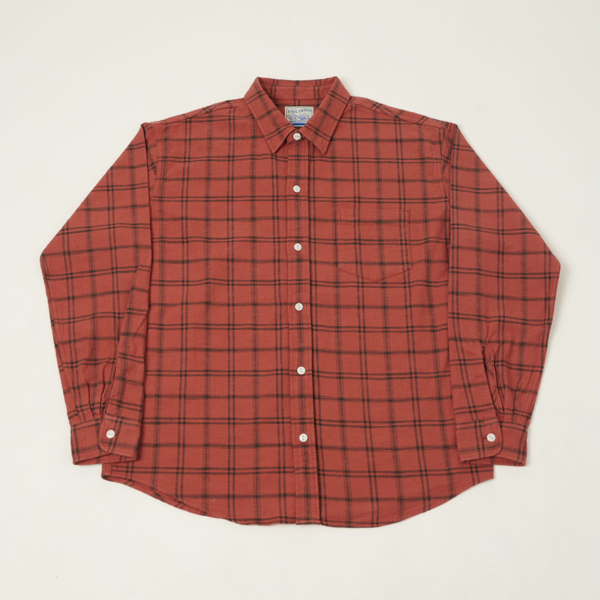 Edwin Arthur's 'Rag Shirt 02' Slub Plaid Shirt - Red