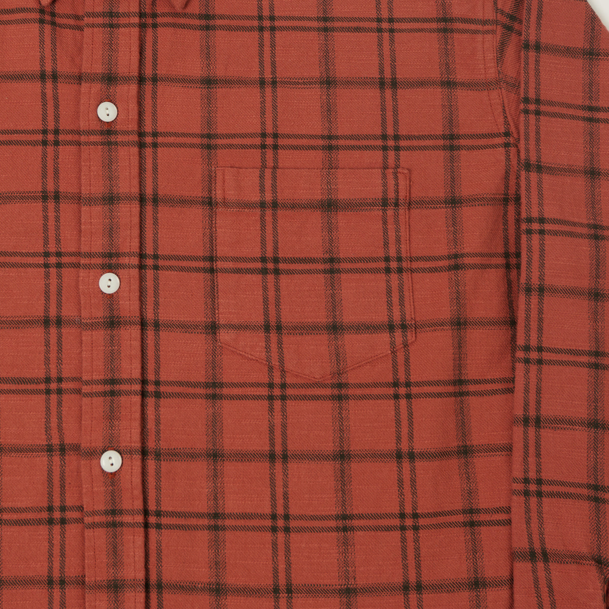 Edwin Arthur's 'Rag Shirt 02' Slub Plaid Shirt - Red
