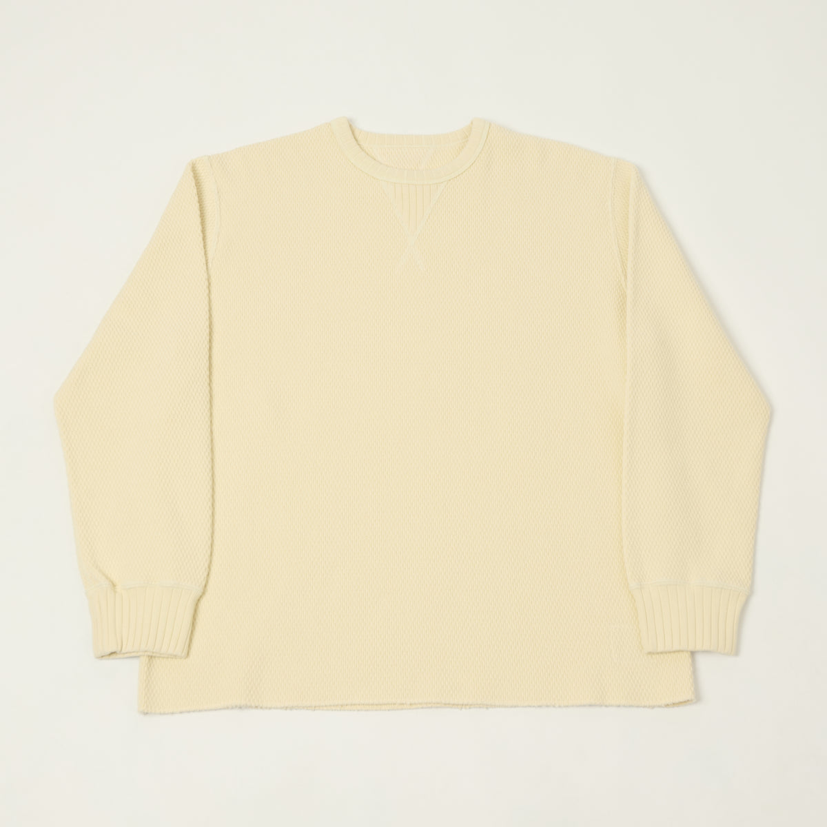 Edwin Arthur's 'Date' Double V Thermal T-Shirt - Natural